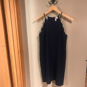 Scalloped Navy dress from Francesca's